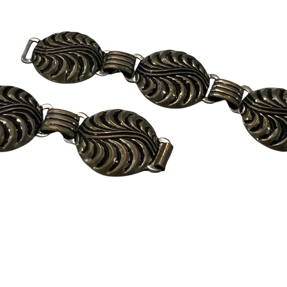 VTG‎ Waist Belt Antique Silver Tone Metal Swirls Boho Western 28” 70’s Classic